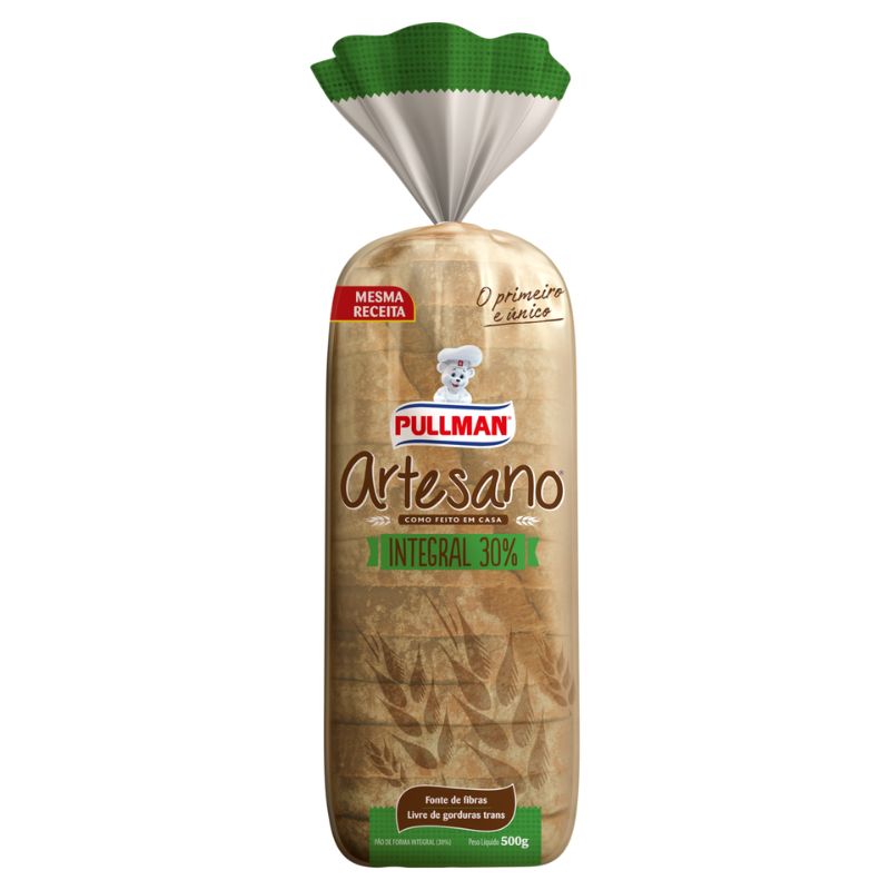 Pão Pullman Artesano Integral 30% 500g