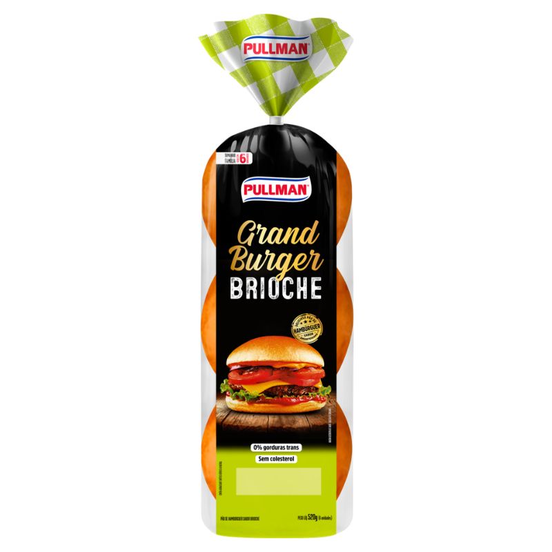 Pão Pullman Grand Burguer Brioche 520g