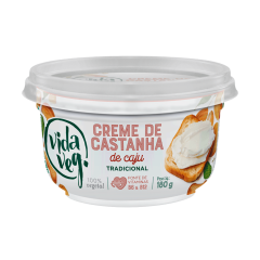 Creme de Castanha de Caju Tradicional Vida Vegetal 180g