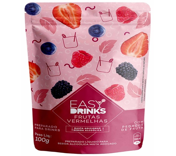 Preparo Easy Drinks sabor Frutas Vermelhas 100g