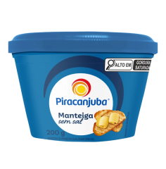 Manteiga Piracanjuba Sem Sal 200g