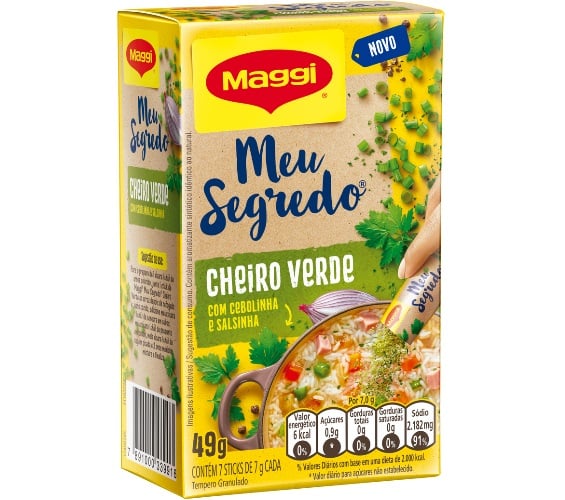 Tempero Granulado Maggi Meu Segredo Cheiro Verde com Cebolinha e Salsinha 49g