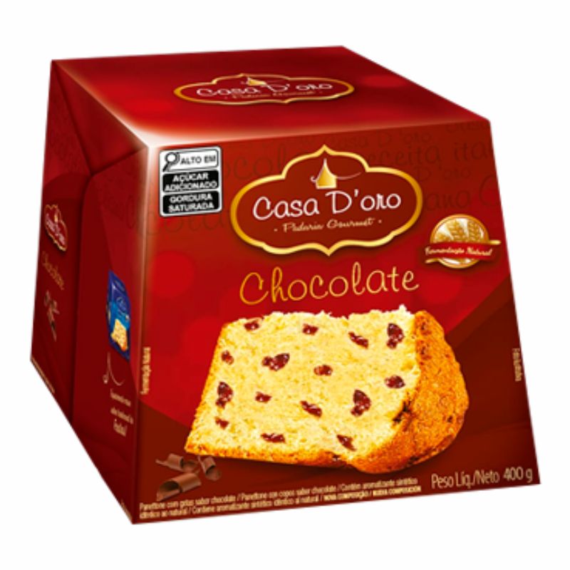 Panettone Casa D'oro com Gotas de Chocolate 400g