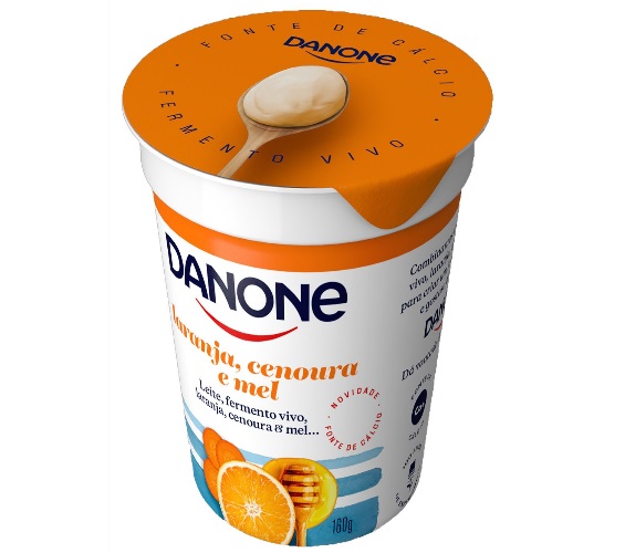 Iogurte Danone Integral Sabor Laranja, Cenoura e Mel 160g