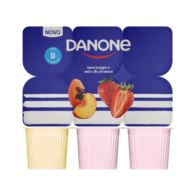 Bebida Láctea Danone sabor Morango+ Mix Frutas 510g