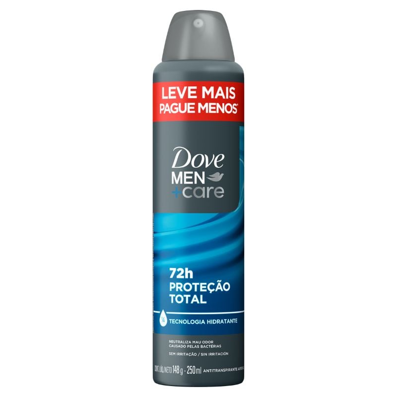 Desadorante Aerosol Dove Men+Care Proteção Total Leve Mais Pague Menos 72h - 148g