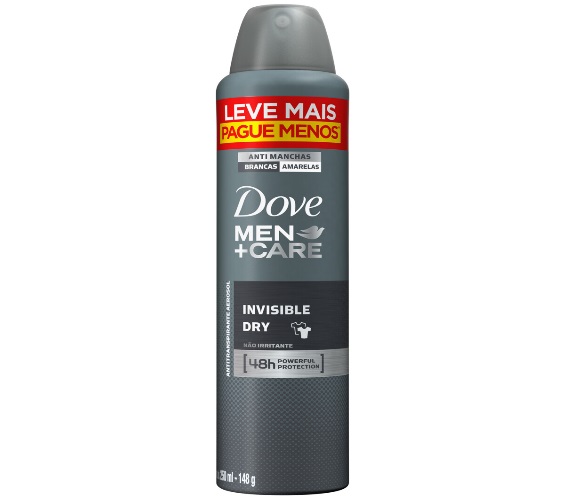 Desodorante Antitranspirante Aerosol Dove Men+Care Invisible Dry 250ml