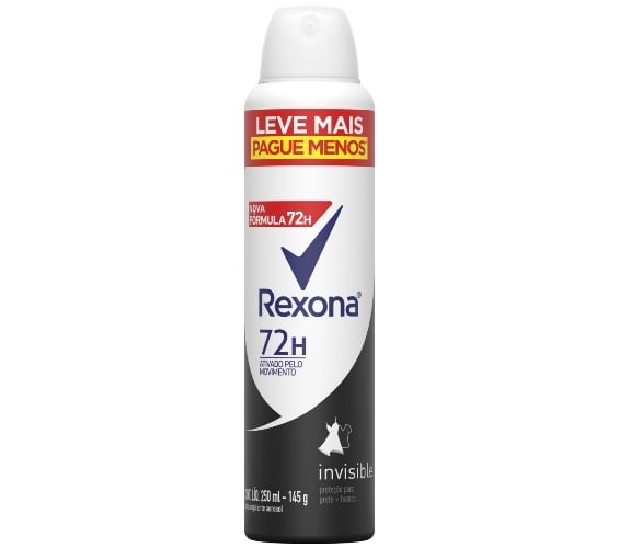 Desodorante Aerosol Rexona Invisible L+p- 250ml
