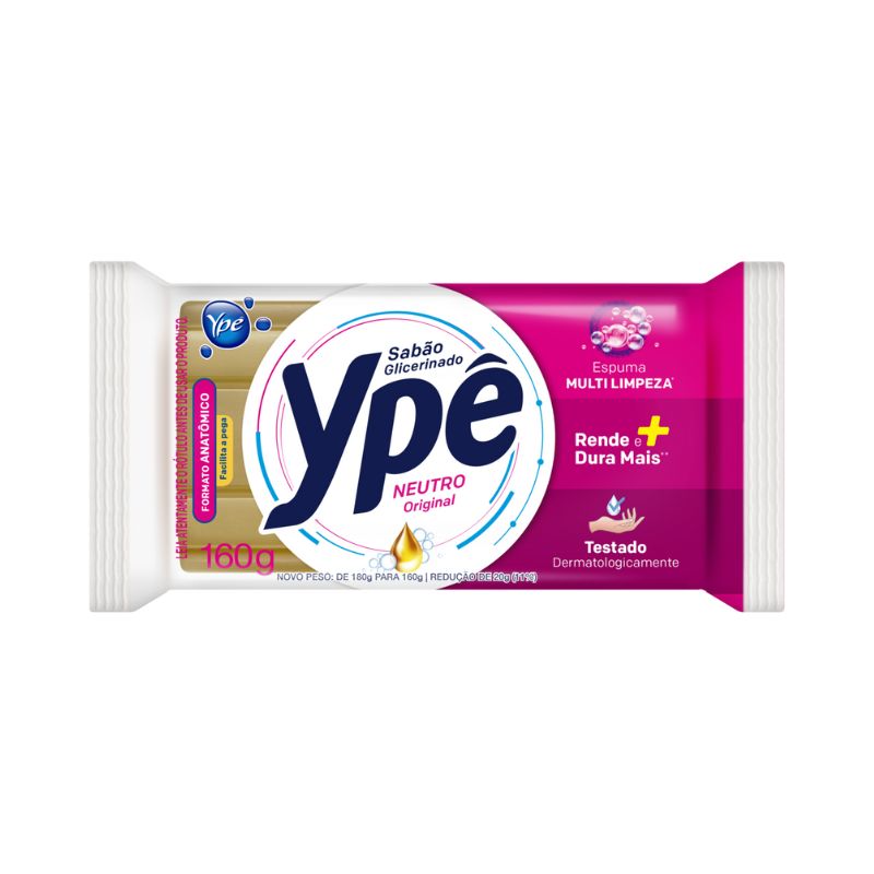Sabão Barra Neutro Original Ypê Flow Pack 160g