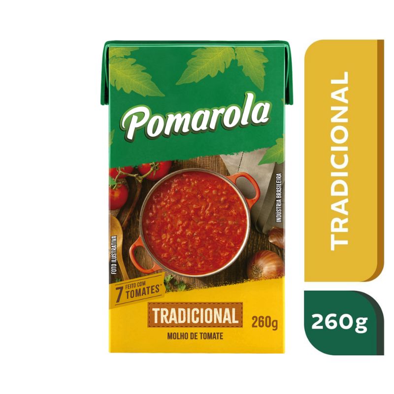 Molho de Tomate POMAROLA Tradicional  Tb 260g