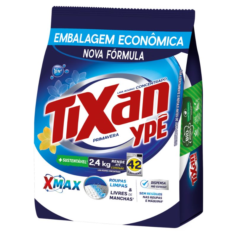 Lava Roupas em Pó Tixan Ypê Primavera 2,4KG