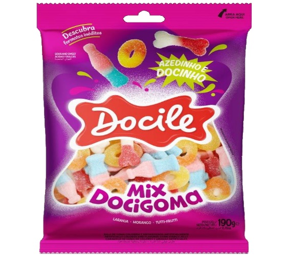 Goma Docile Docigoma Mix Azedinho e Docinho190g