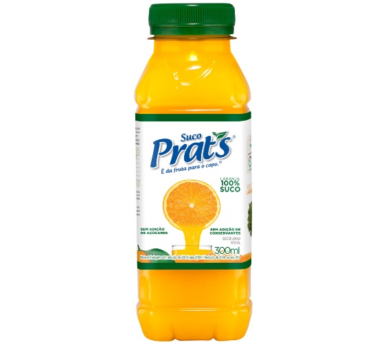 Suco Prat's Sabor Laranja Integral Pet 300ml