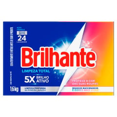 Sabão em Pó Brilhante Limpeza Total 1,6 kg