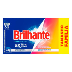 Lava Roupas em Pó Brilhante Limpeza Total Família 2,2 Kg