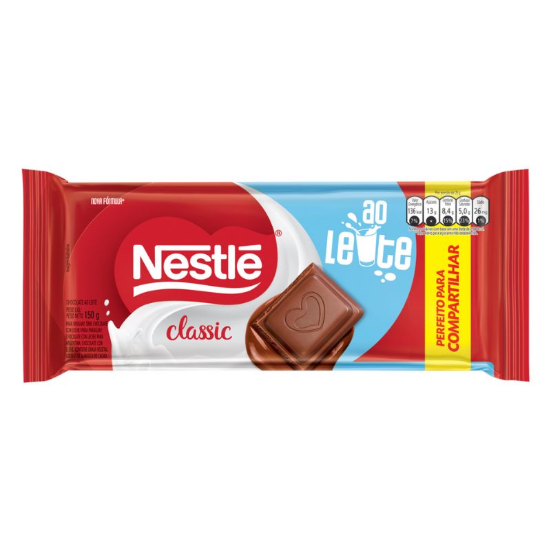 Chocolate Nestlé Classic ao Leite 150GR