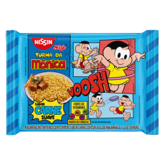 Macarrão Instantâneo Lámen Carne Suave Turma da Mônica Nissin Miojo Pacote 85g