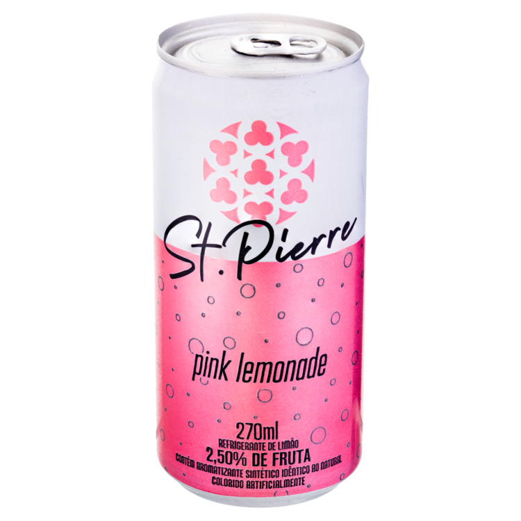Água Tônica ST Pierre Pink Lemonade Lata 270ml