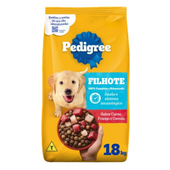 Ração Pedigree Filhote Carne,Frango e Cereais 900g