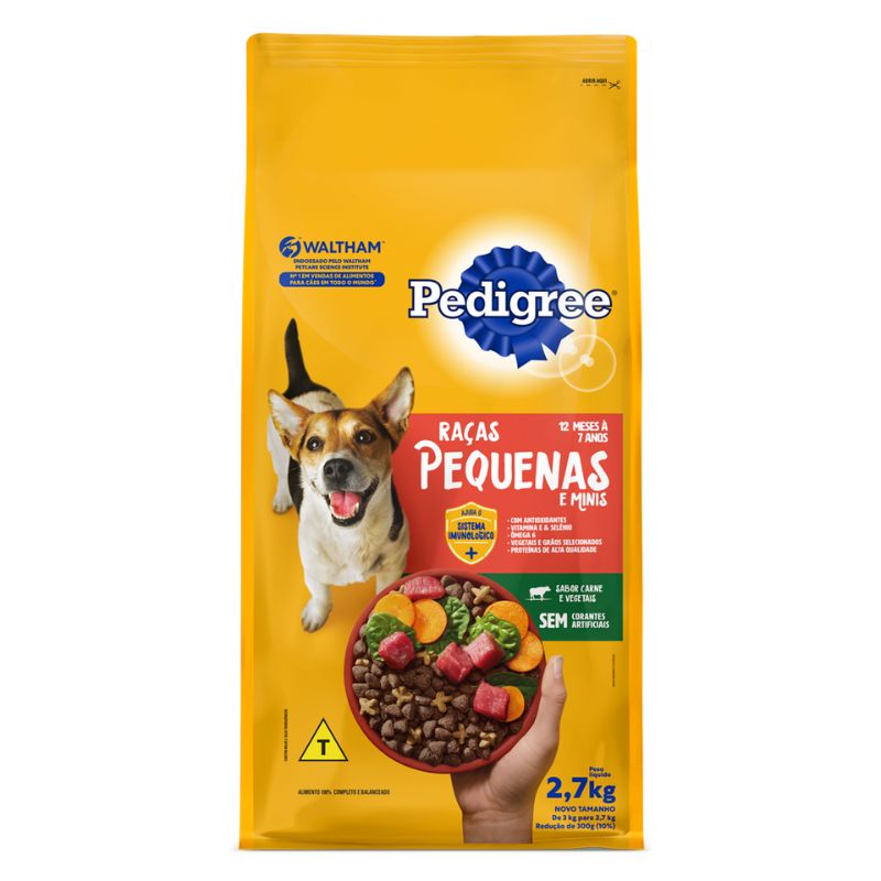 Ração Pedigree Sabor Carne e Vegetais 2,7KG