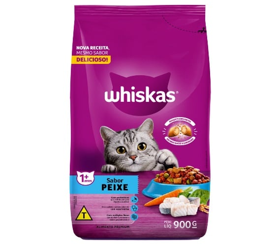 Ração Whiskas Peixe 900g