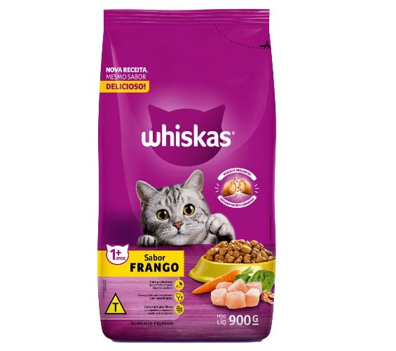 Racao Whiskas Frango 900g