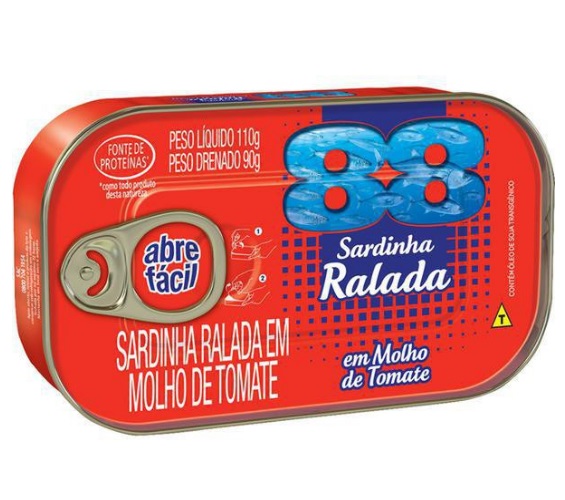 Sardinha Gomes Da Costa Ralada Molho de Tomate 110g