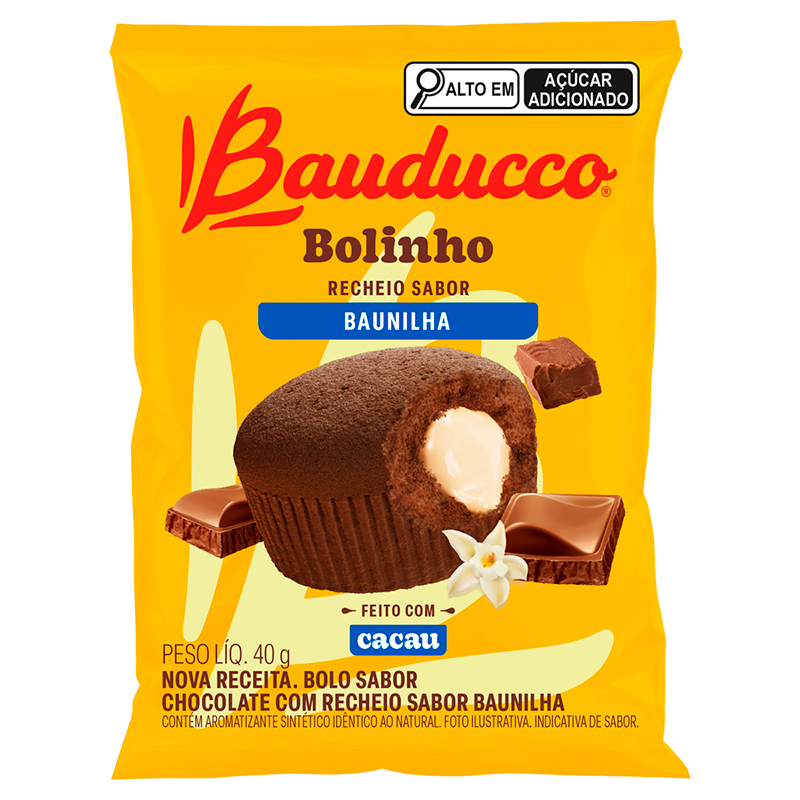 Bolinho Bauducco Recheado Chocolate e Baunilha