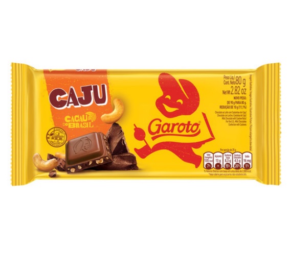 Chocolate Garoto Castanha de Caju 80g