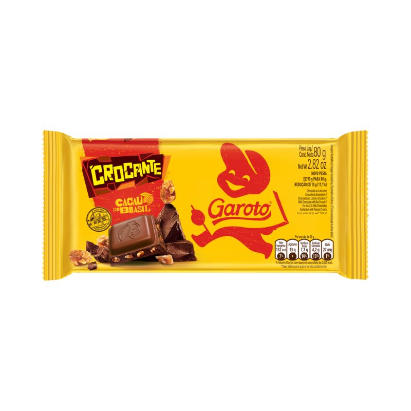 Chocolate Garoto Crocante 80g