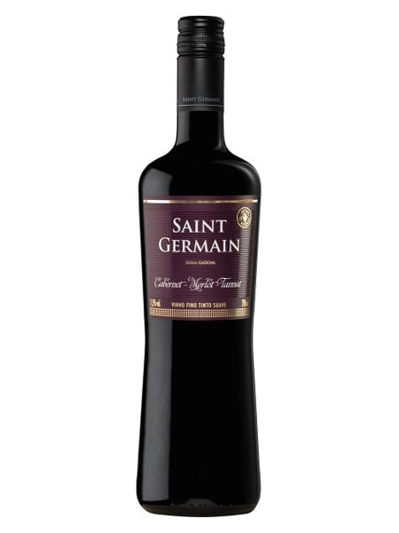 Vinho Brasileiro Tinto Suave Saint Germain Cabernet Merlot Tannat Serra Gaúcha Garrafa 750ml