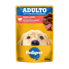 Ração Pedigree para Cães Adulto Sabor Carne ao Molho 100g