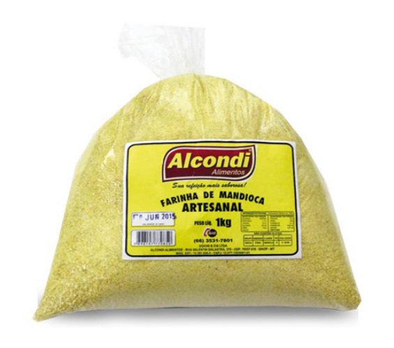 Farinha de Mandioca Alcondi Amarela Artesanal 1KG
