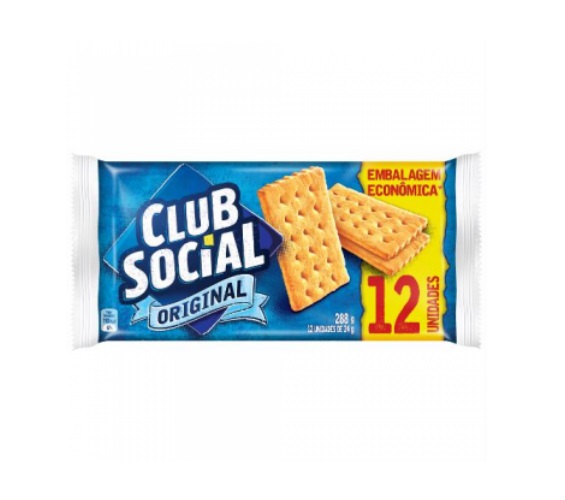 Pack Biscoito Original Club Social Pacote 288g 6 Unidades Embalagem Econômica Leve Mais Pague Menos