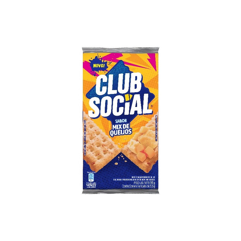 Pack Biscoito Sabor Queijo Club Social 144g