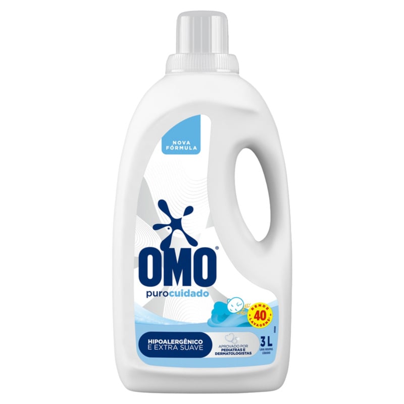Lava Roupa Líquido Omo + Puro Cuidado 3L