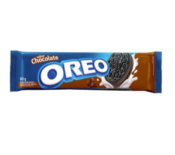 Biscoito Chocolate Recheio Milkshake de Morango Oreo Pacote 90g