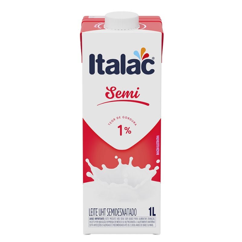 Leite Semi Desnatado Italac 1L