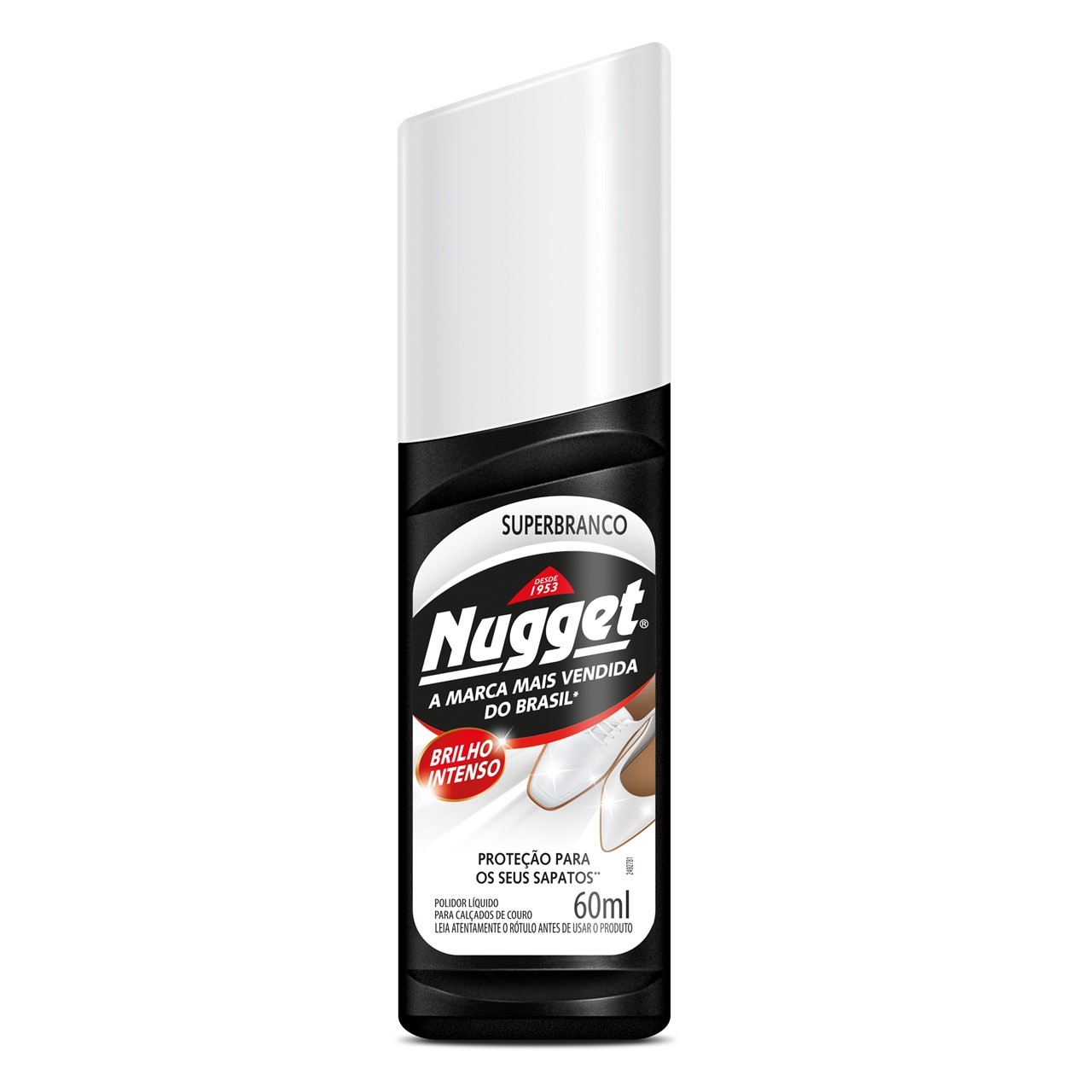 Polidor de Sapato Líquido Branco Nugget Frasco 60ml