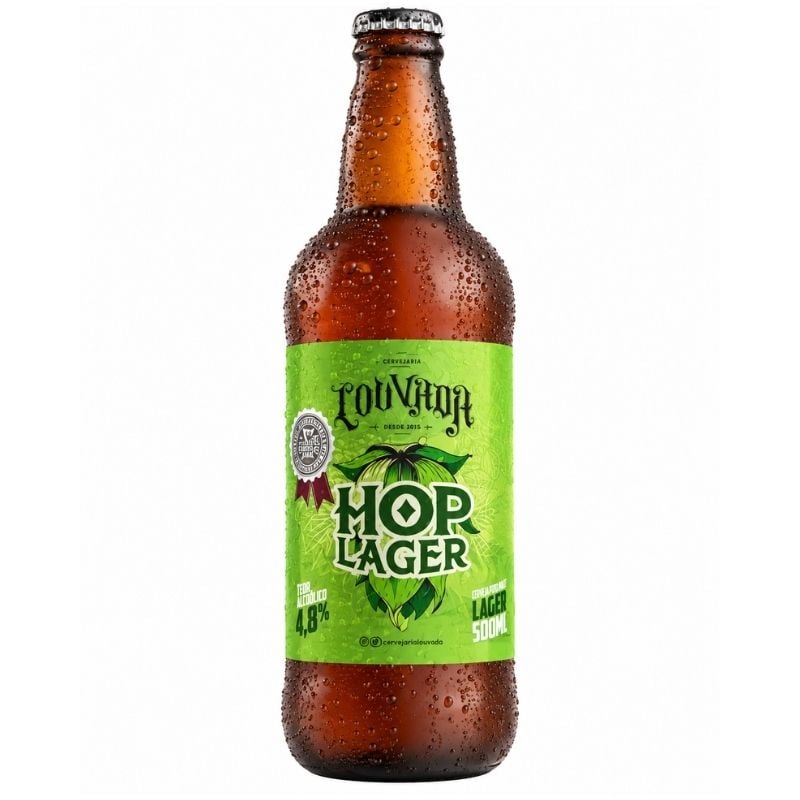 Cerveja Louvada HOP Lager Verde 500ml