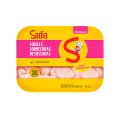 Coxas e Sobrecoxas de Frango Sadia sem Osso Bandeja 1KG