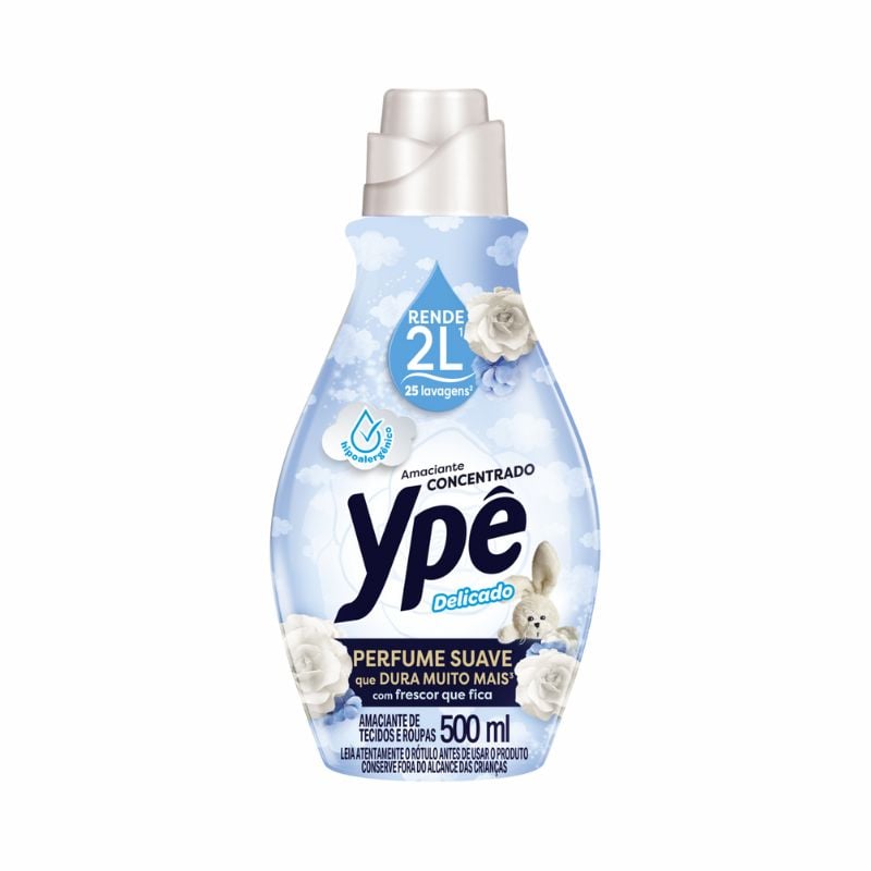 Amaciante de Roupa Concentrado Delicado Ypê Frasco 500ml