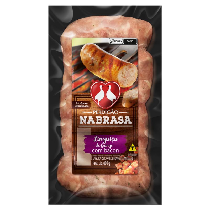 Linguiça Frango Com Bacon Nabrasa Perdigão 600g