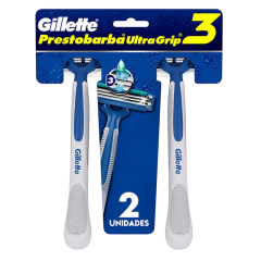 Aparelho Descartável para Barbear Gillette Prestobarba Ultragrip3 2 Unidades