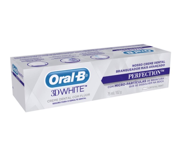 Creme Dental Crystal Mint Oral-B 3D White Perfection Caixa 102g