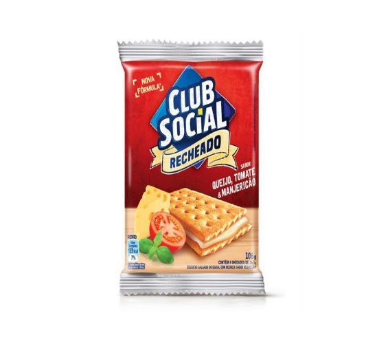 Biscoito Club Social Recheado sabor Queijo, Tomate e Manjericão Multipack 106g