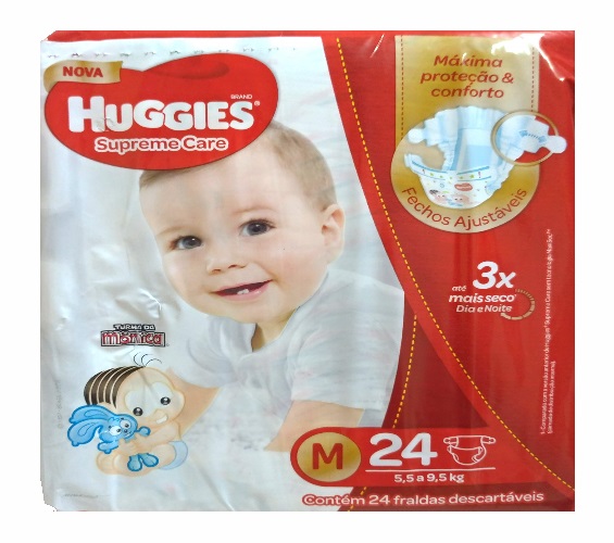 FRALDA DEC HUGGIES SUPR CARE JUMBO M -1X1 24UN
