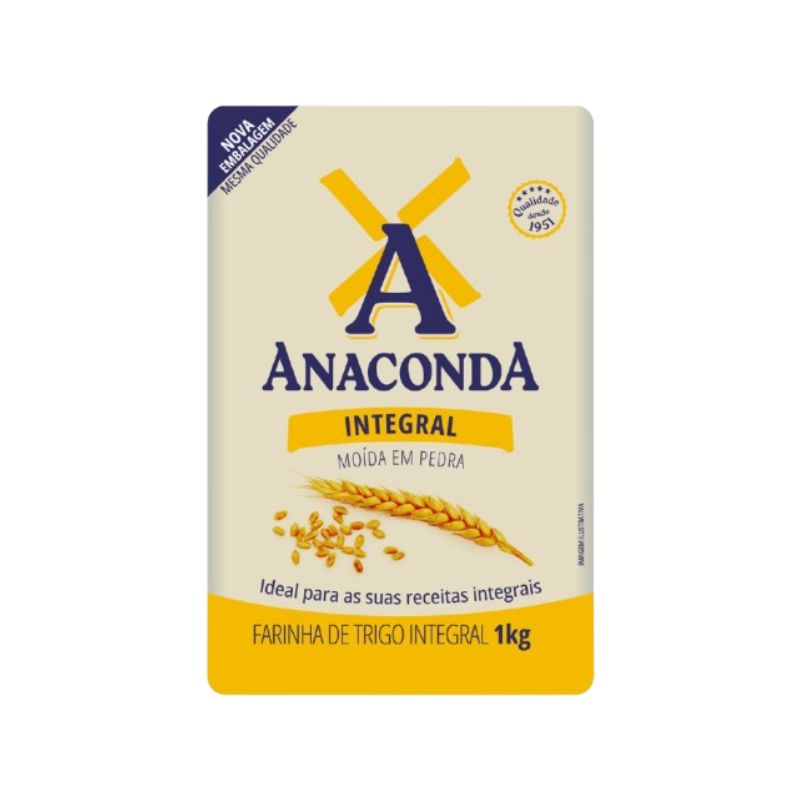 Farinha de Trigo Integral Anaconda Pacote 1kg