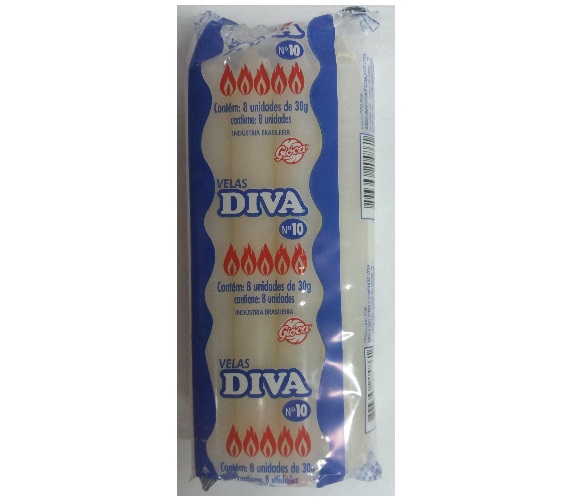 Vela Gioca Diva N10 8Unidade