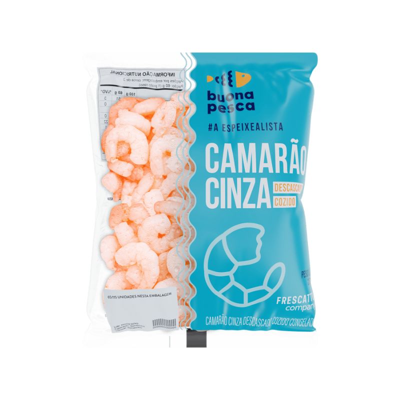 Camarão Cinza Descascado Cozido 200g